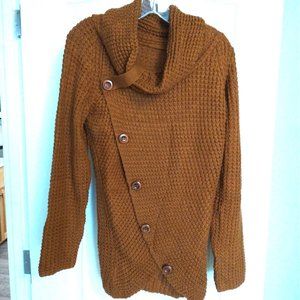 Brand New! Brown Cable Knit, pull-over sweater, Large